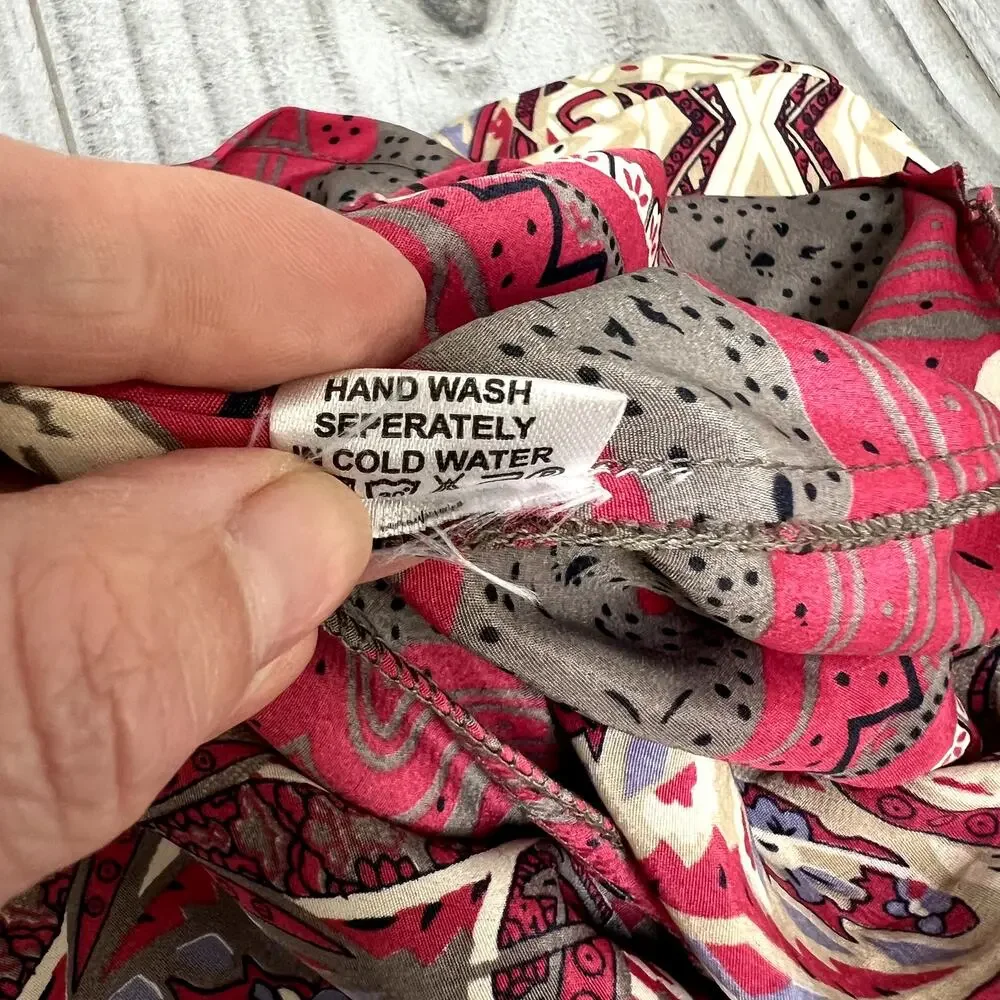 Perry Walker Carmen II Anthropologie Sheth Boho Kaftan Silk Cover-up - Picture 7 of 7